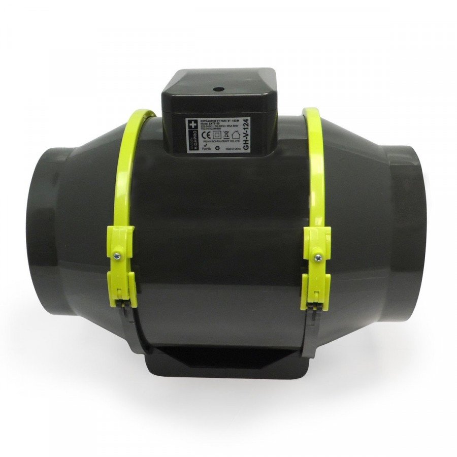 TT MAX 150mm - 405 et 520m3/h - Extracteur d'air 2 vitesses - Cablé Garden HighPro - 4
