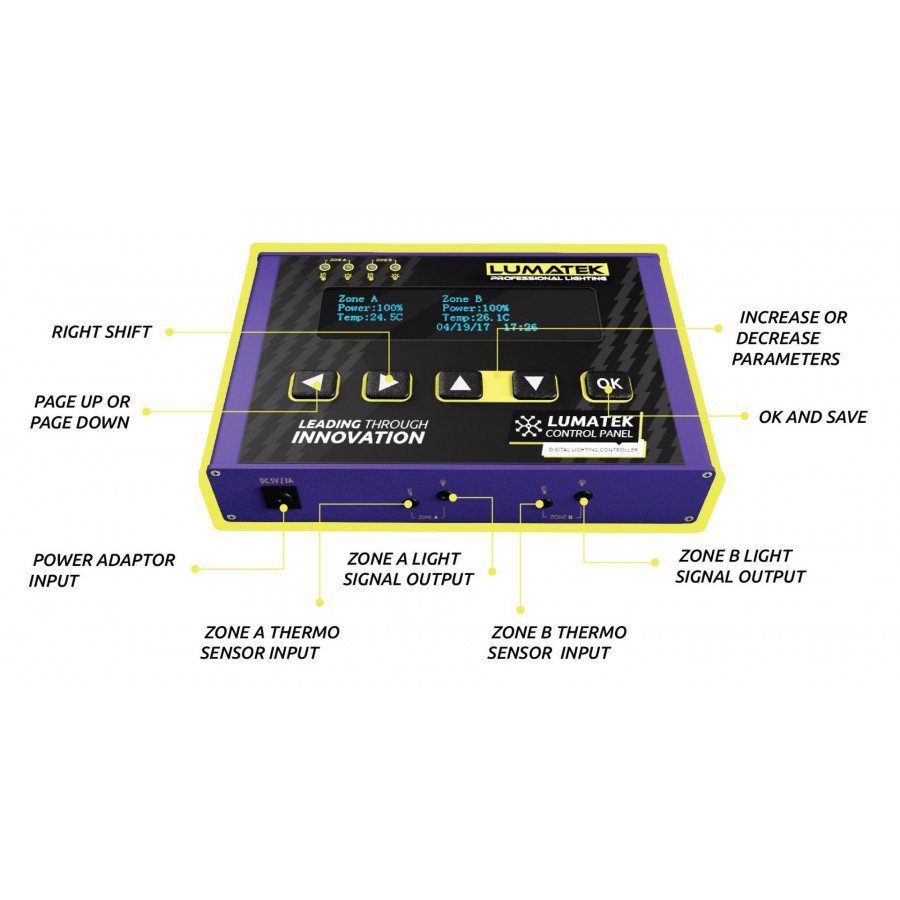 Lumatek Control Panel PLUS 2.0 - Contrôleur pour éclairages LED Lumatek Lumatek - 4