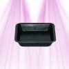 Schwarze quadratische Untertasse – 30,5 x 30,5 cm – 11 l