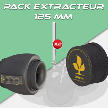 Pack Extracteur - Extracteur Thermo Controlé DF16 + Filtre à charbon Secret Jardin 150m3/h + StrapIT Secret Jardin x2 Secret Jar