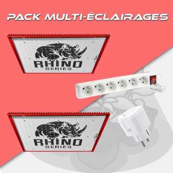 Pack - Rhino Séries 130 PRO x2 - Prise - Multiprise CannaLED - 1