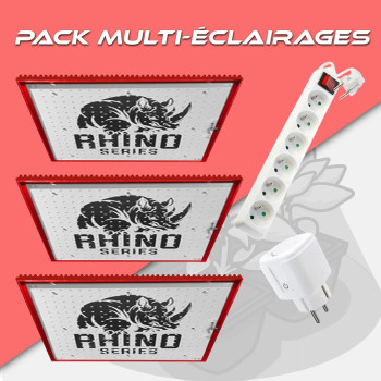 Pack - Rhino Séries 130 PRO x3 - Prise - Multiprise CannaLED - 1