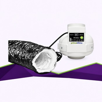 Extractor Pack - Prima Klima Extractor 100mm - 160/280m3/h - 2 Speeds + Phonic Sheath 100mm - 3m + 1 clamp - 1