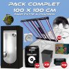 Komplettpaket 100x100cm – Zeus 465 – Box Hydroshoot 100 – Belüftungsset ohne Kohlefilter – Töpfe und Blumenerde