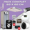 Komplettpaket 60x60cm – SpectraPanel X100 – Programmierer – Box Q60+ 60x60x160 cm – Belüftungsset – Töpfe und Erde
