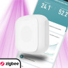 Hygrometrie- und Temperatursensor Zigbee / Mit Taste verbunden
