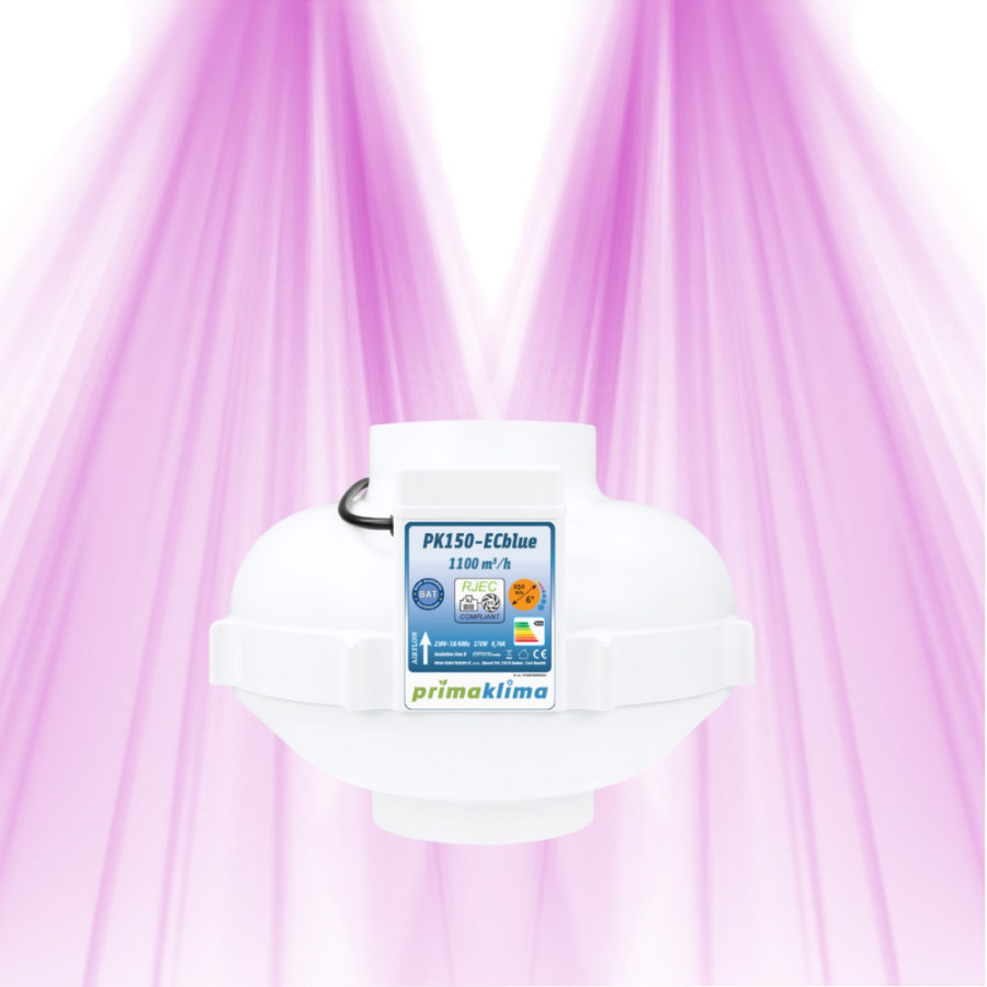 Extracteur Prima Klima ECblue - Diam 150 mm - 1100 m3/h - 1 vitesse - 170W Prima Klima - 1