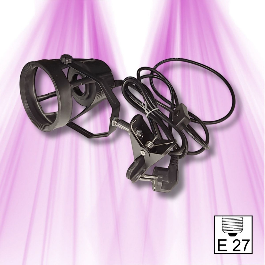 Pince avec douille et câble 3m pour ampoule horticole E27 - FloraCLIP