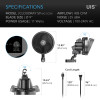 CLOUDRAY S9 GEN 2 LÜFTER - AC-CCS9 - AC INFINITY - 225 mm oszillierender Clip-on-Lüfter, 10 Geschwindigkeiten, automatische Oszi