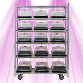 Kompletter Vermehrungswagen - LED für Samen und Klone - VDL - professionelles System aus verzinktem Stahl