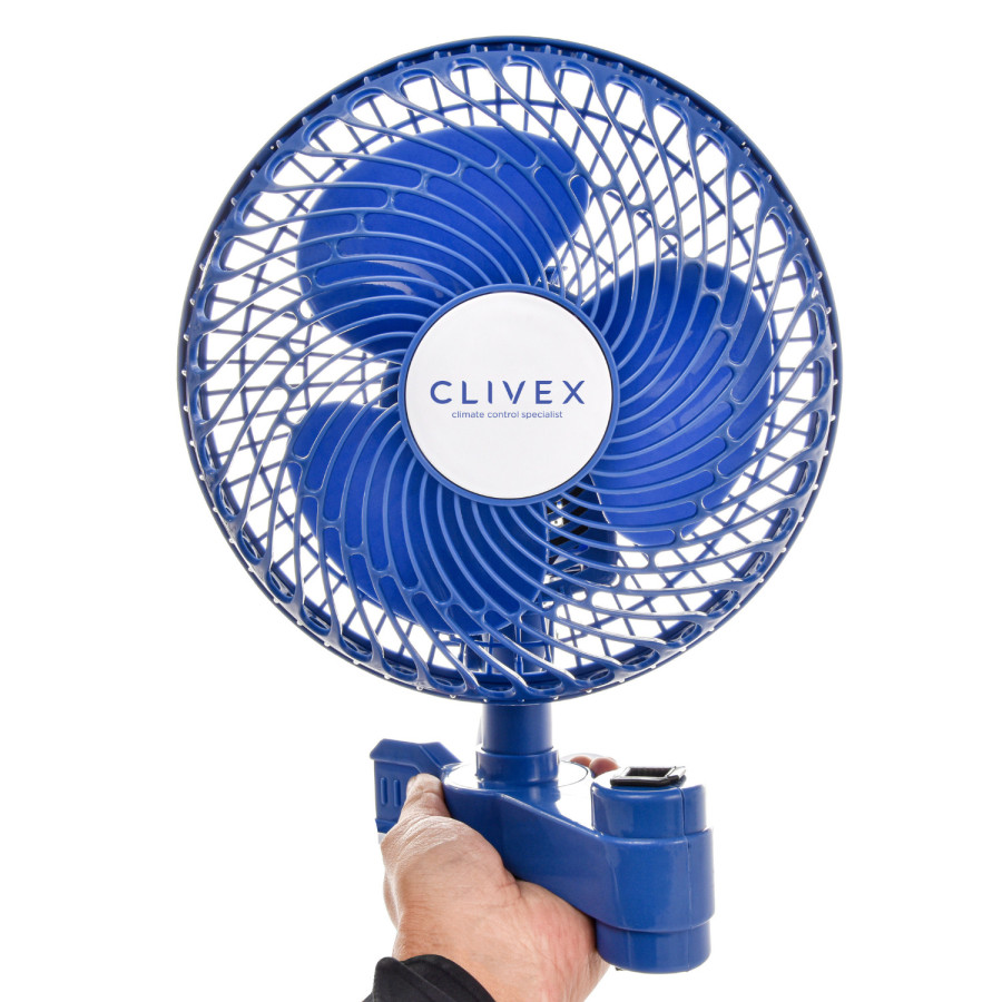 Clivex 23cm 20W Oszillierender Clip-Ventilator