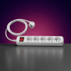 Steckdosenleiste mit 5 Steckdosen – 1 m Kabel – Schalter – MAX 3500 W