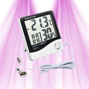Digitales Thermo-Hygrometer mit großem Display und Sonde — VDL