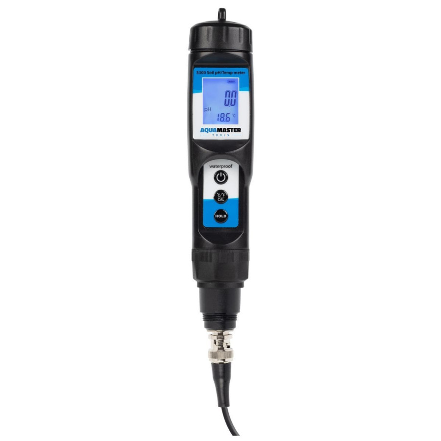 S300 Pro 2 Aqua Master Tools — Messgerät für pH und Temperatur für Substrate — abgesetzte BNC-Sonde — Detailansicht