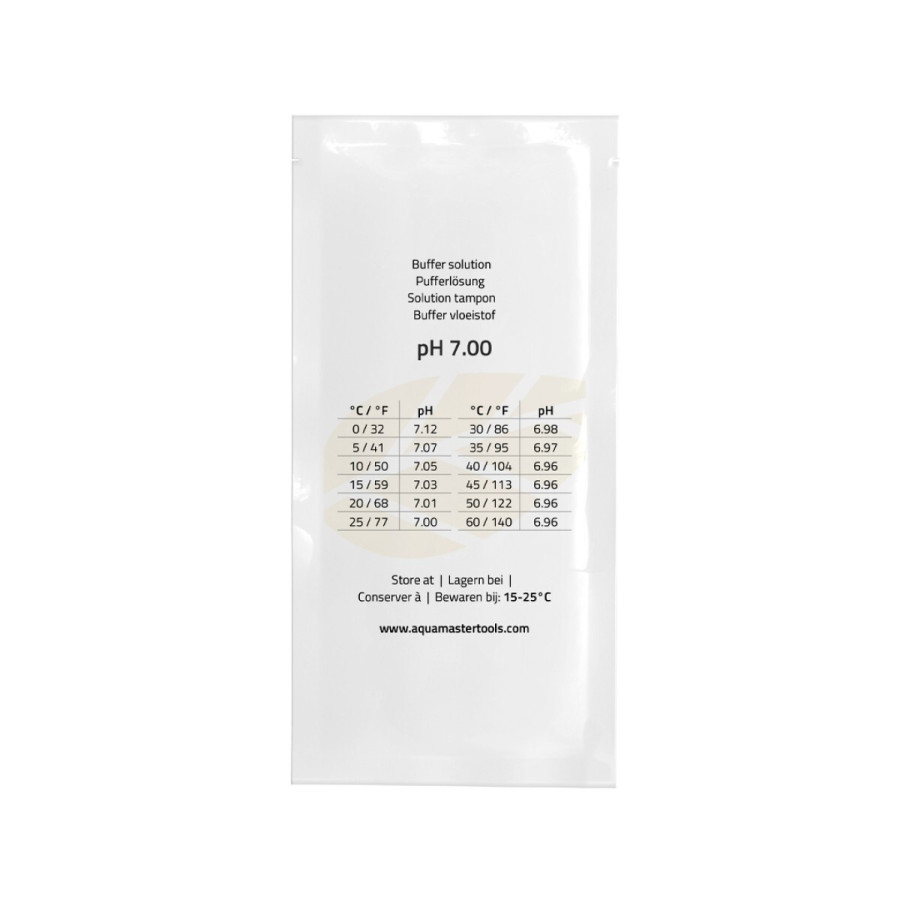 pH 7,00 Aqua Master Tools — Kalibrierlösung — 25 Beutel à 20 ml — Detailansicht
