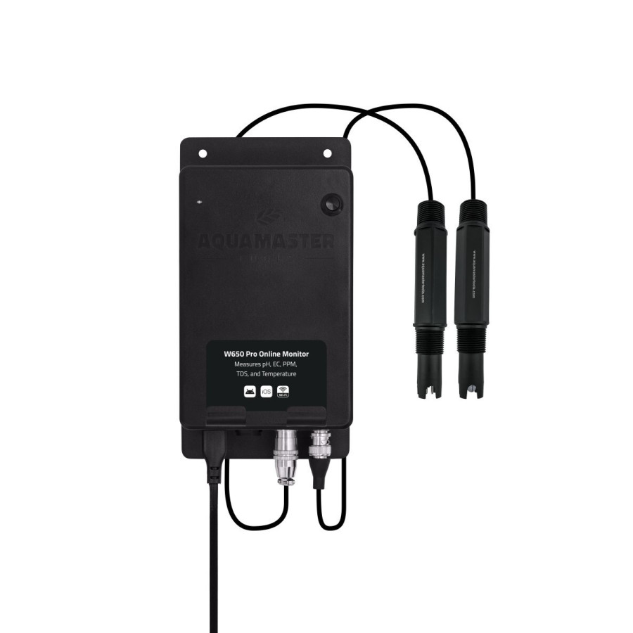 W650 Pro Inline Aqua Master Tools — vernetzter Monitor für pH und EC — Detailansicht