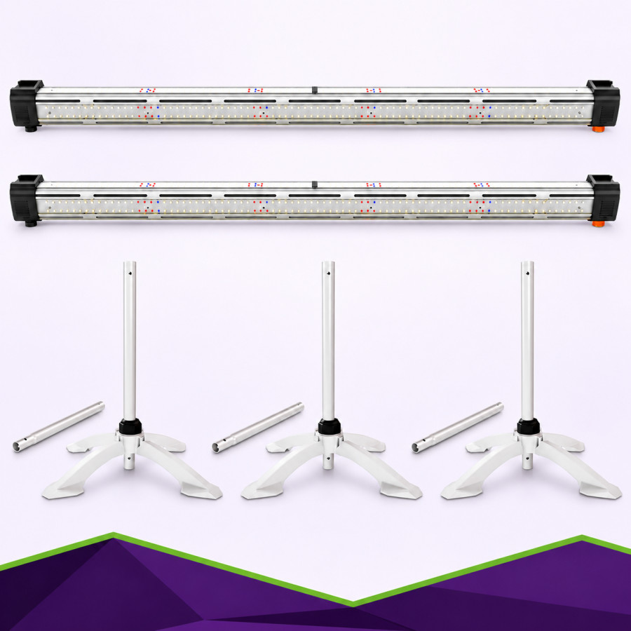 ThinkGrow Intra-Canopy-Set 240 W — 2 LED-Leisten und 3 Ständer