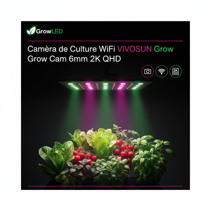 VIVOSUN Grow Cam 6mm 2K QHD WiFi-Kamera für deine Pflanzenzucht