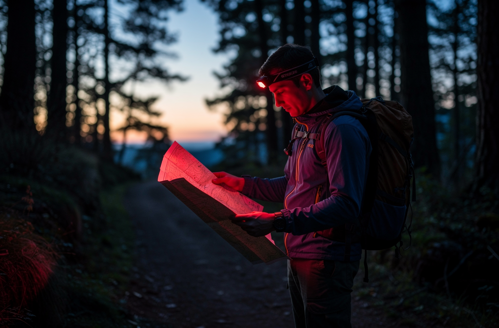 Wozu dient das rote Licht einer Stirnlampe?