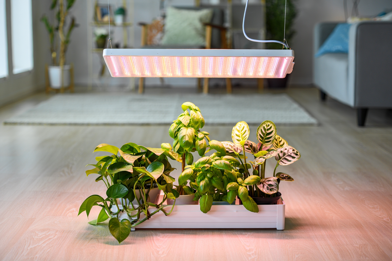 Wachstumslampe für Zimmerpflanzen: Spektrum und Licht