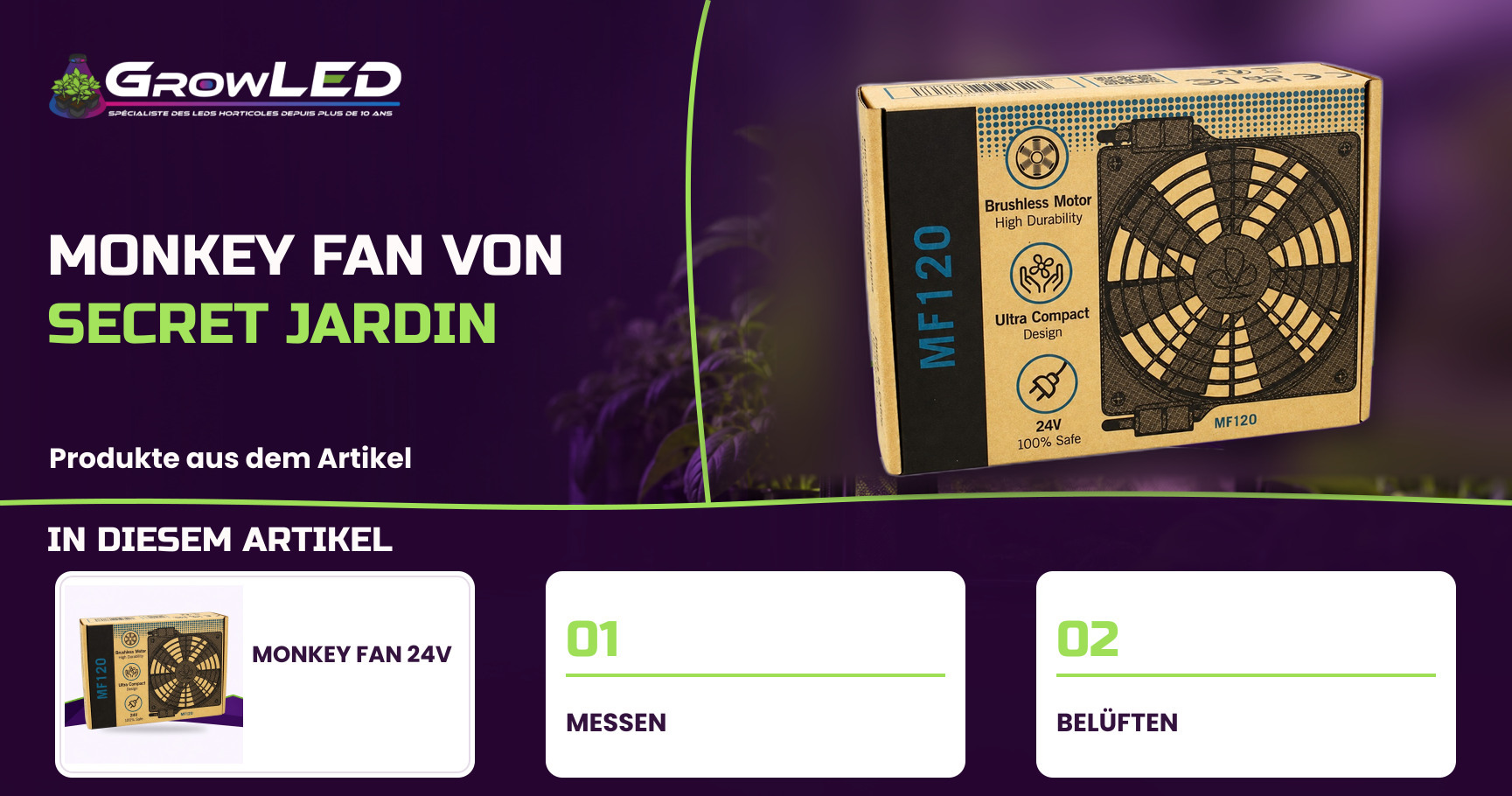 Präsentation des neuen Monkey Fan 24W Square Fan von Secret Jardin