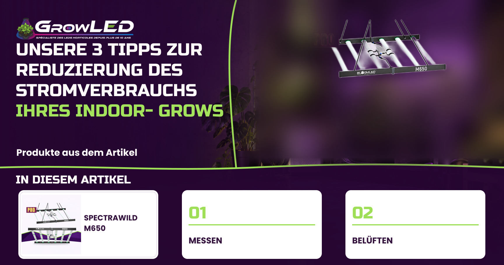 Unsere 3 Tipps zur Reduzierung des Stromverbrauchs Ihres Indoor-Grows