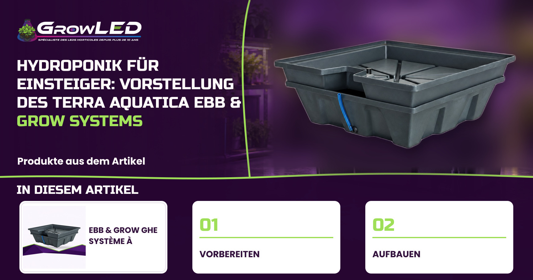 Hydroponik für Einsteiger: Vorstellung des Terra Aquatica Ebb & Grow Systems