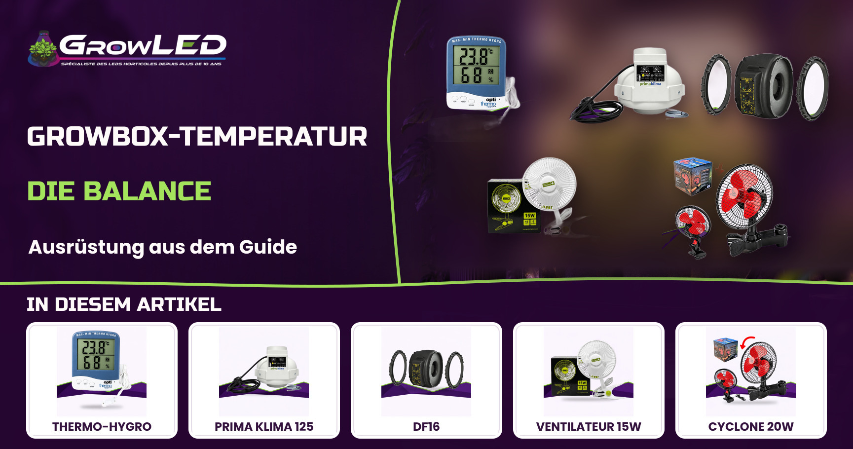 Ideale Temperatur in der Growbox: das Trio aus Wärme, Licht und Belüftung