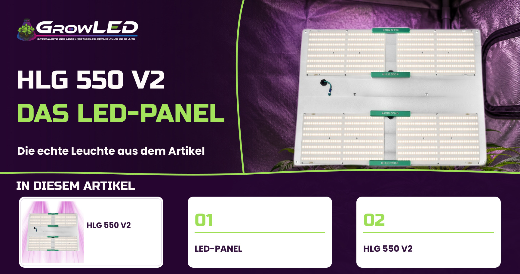 HLG 550 V2 – Hochleistungs-LED-Lampe für Zimmerpflanzen – Horticulture Lighting Group