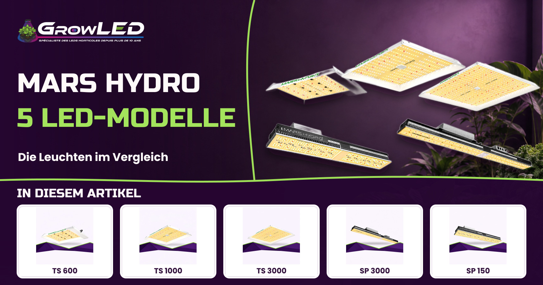 Mars Hydro -Modellvergleich: Finden Sie die perfekte Lampe für Ihren Anbauraum