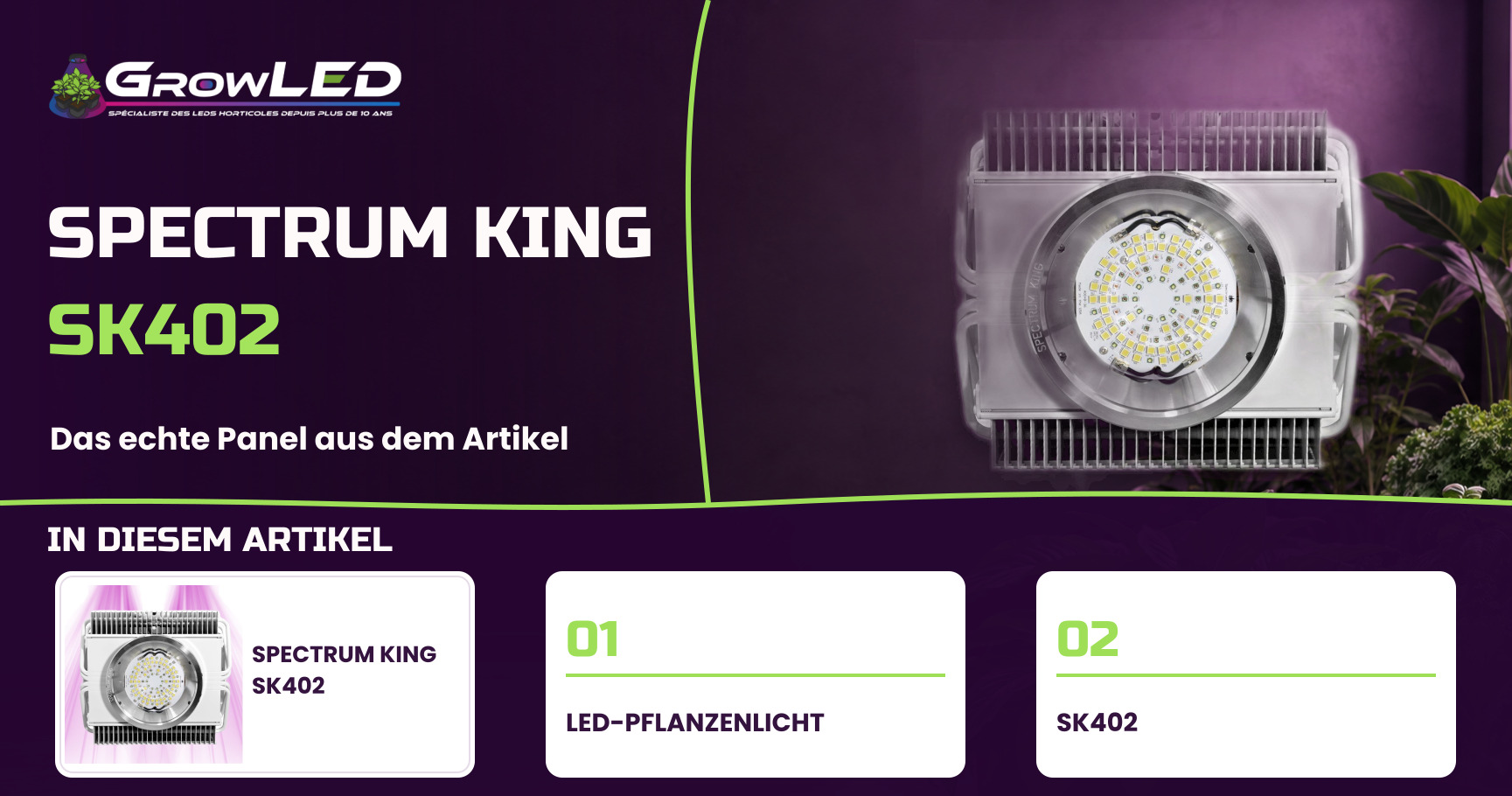 Spectrum King SK402: Der amerikanische König der LED-Pflanzenbeleuchtung