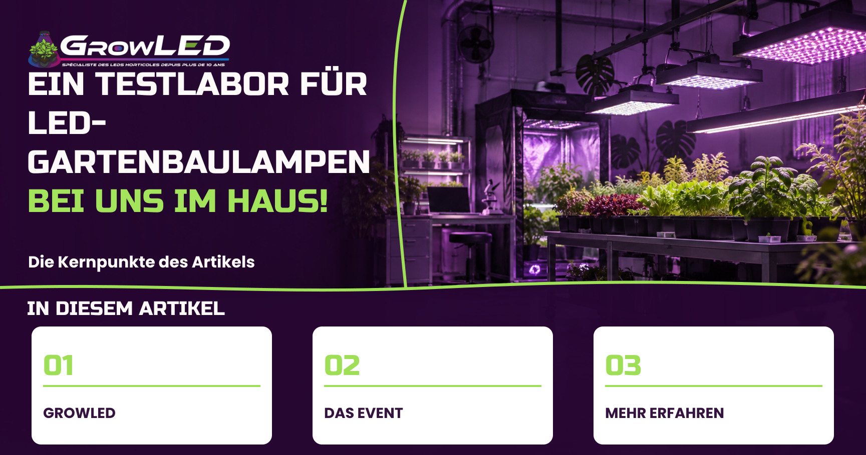 Ein Testlabor für LED-Gartenbaulampen bei uns im Haus!