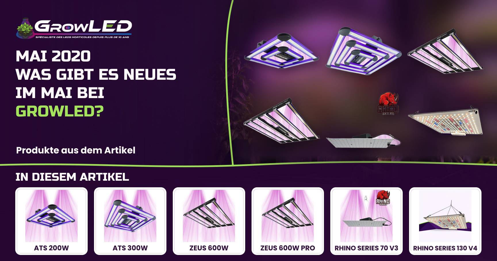 Was gibt es Neues im Mai bei GrowLED?