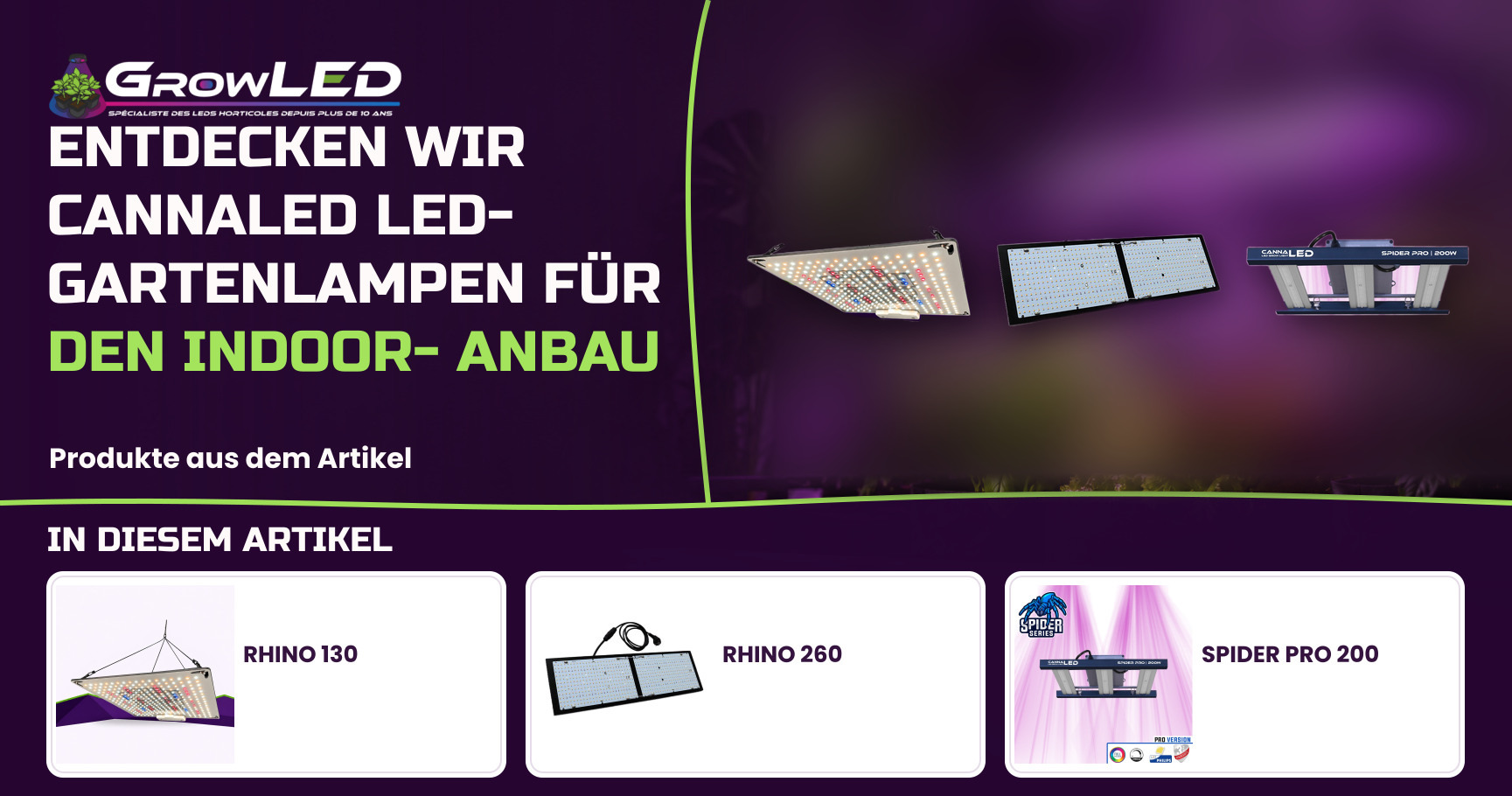 Entdecken wir CannaLED LED-Gartenlampen für den Indoor-Anbau