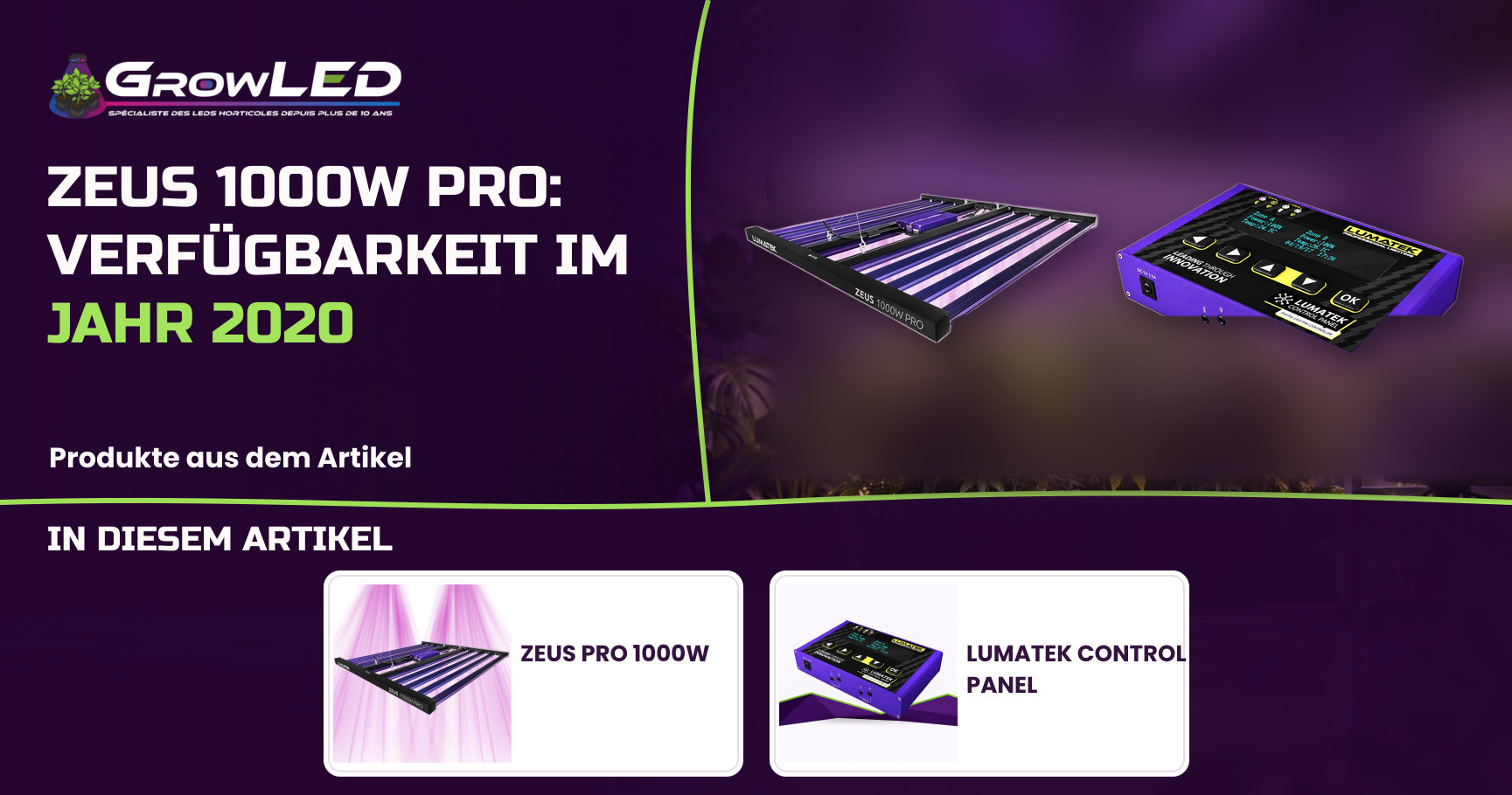 Wann wird der ZEUS 1000W PRO Lumatek erhältlich sein?