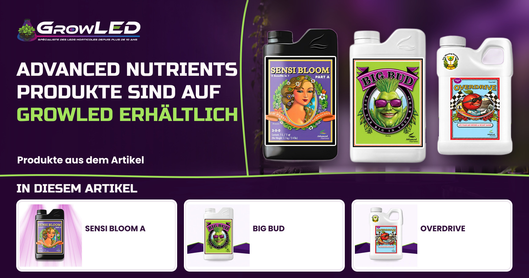 Advanced Nutrients Produkte sind auf GrowLED erhältlich