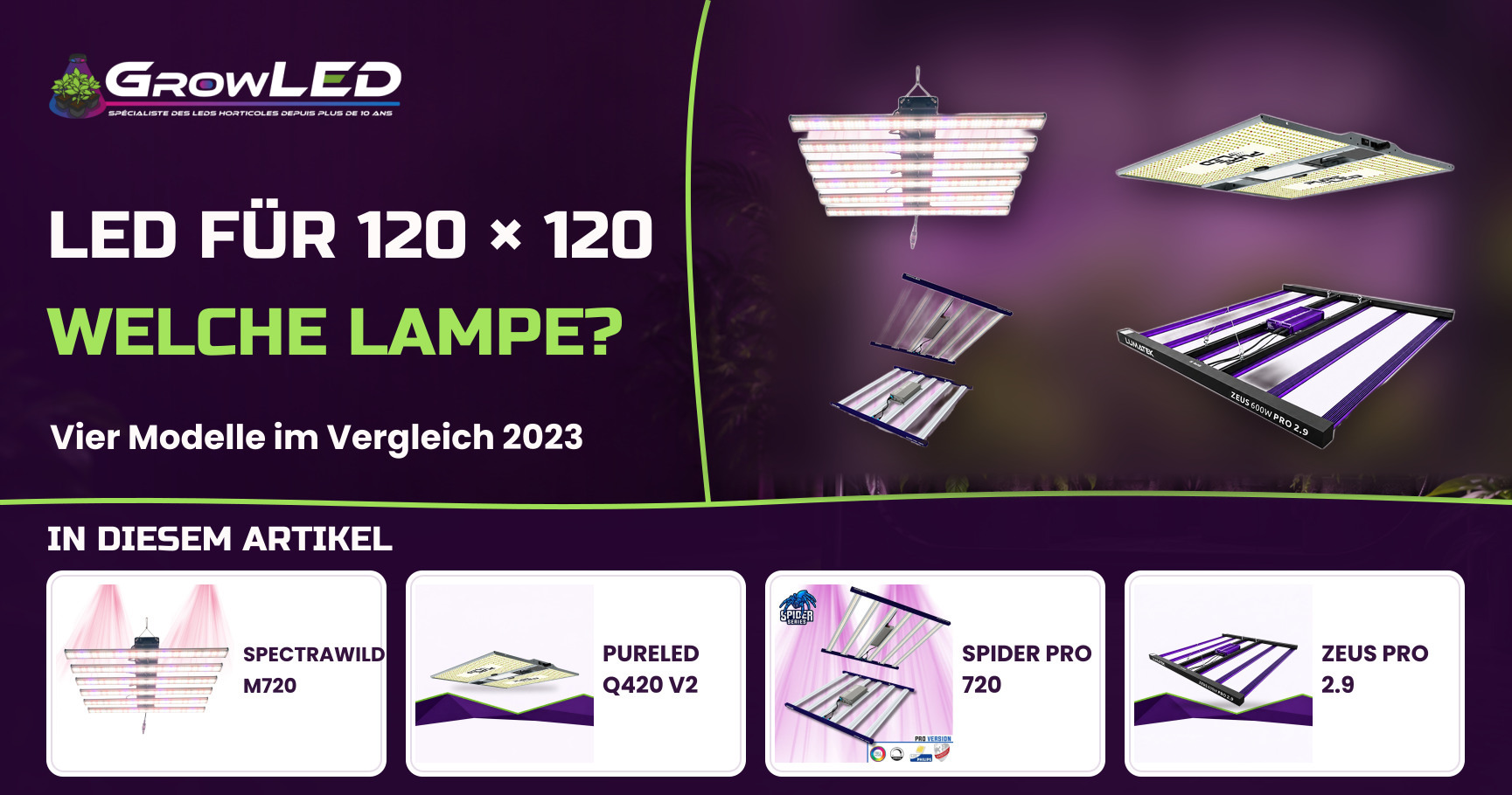 So wählen Sie im Jahr 2023 die beste LED-Gartenbaulampe für Ihren 120 cm x 120 cm großen Anbaubereich aus