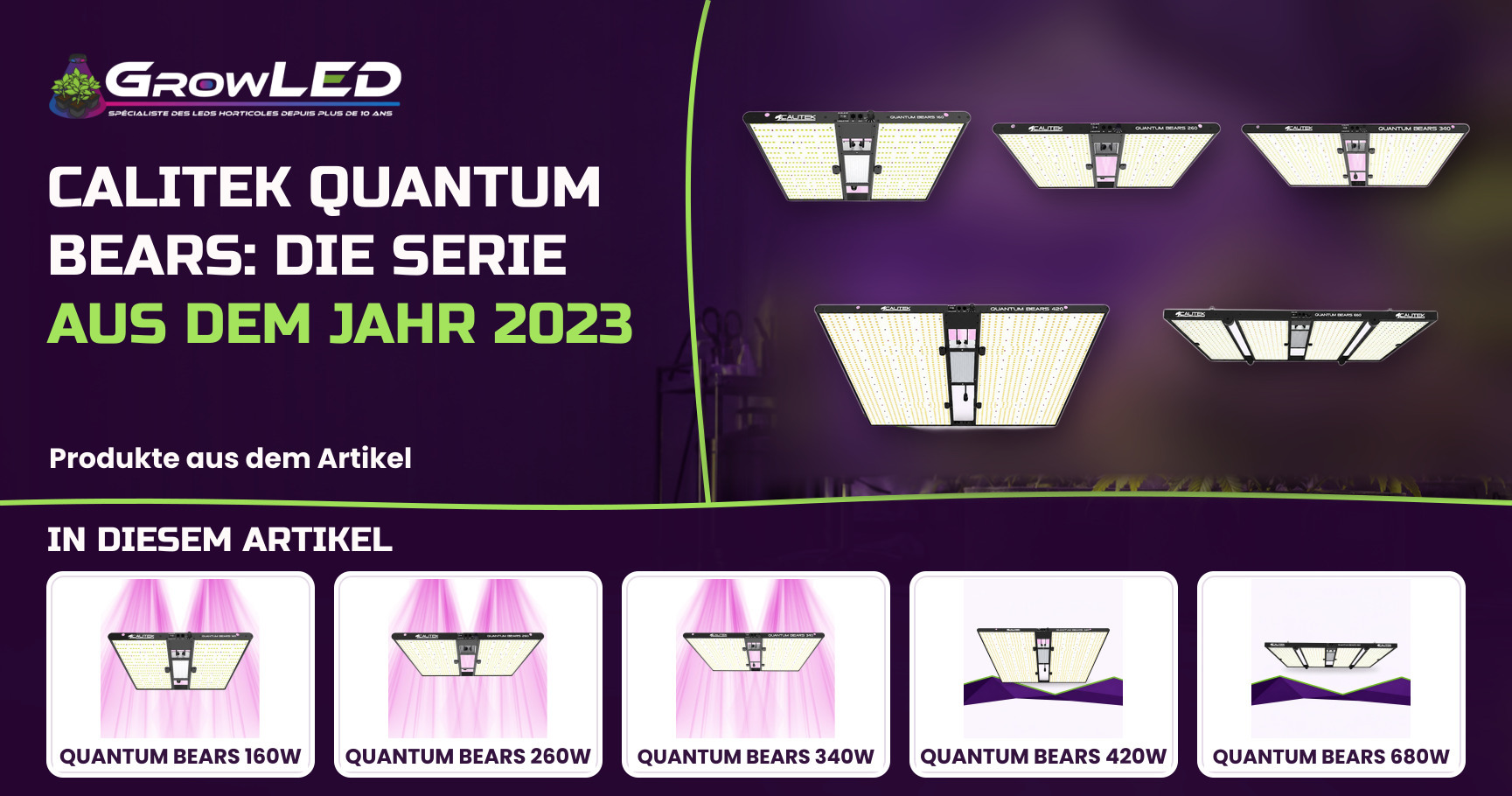Entdecken Sie Quantum Bears der Marke Calitek zum besten Preis auf GrowLED