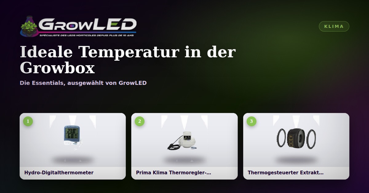 Ideale Temperatur in der Growbox: das Trio aus Wärme, Licht und Belüftung