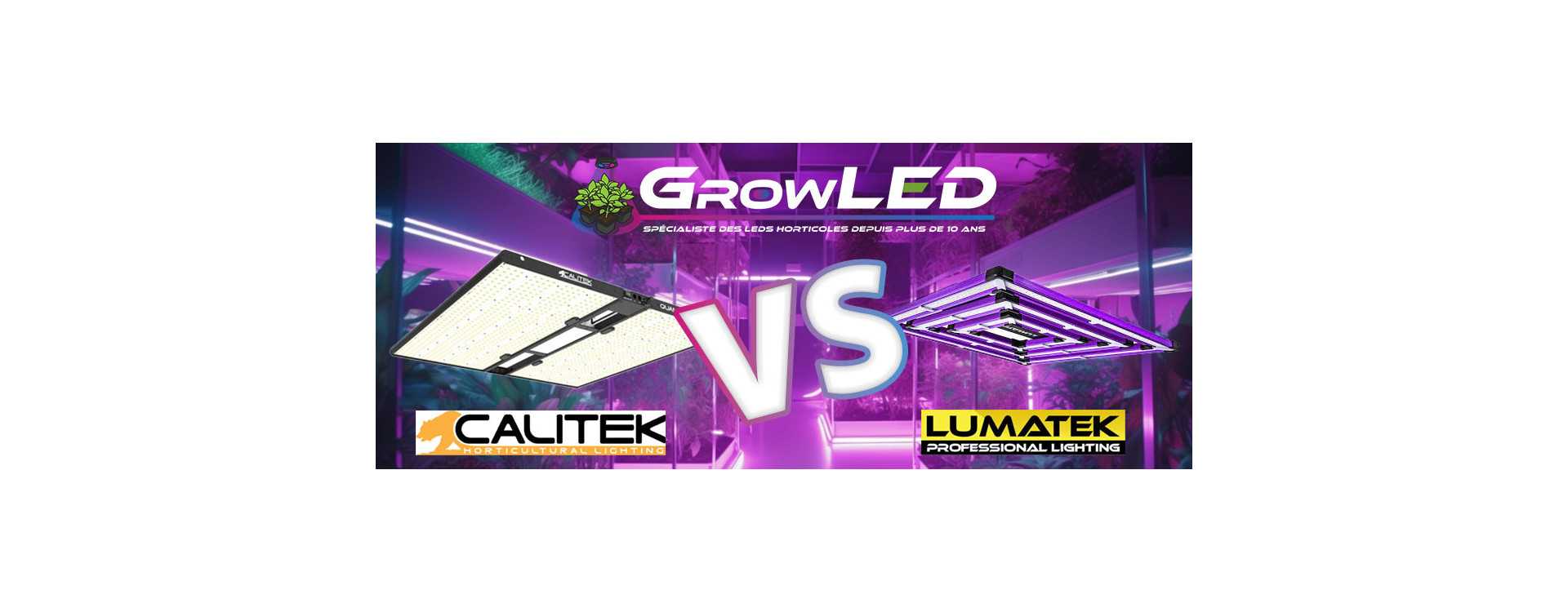 Vergleich von LED-Gartenbaulampen: Calitek Quantum Bears 340W vs. Lumatek ATS 300W PRO