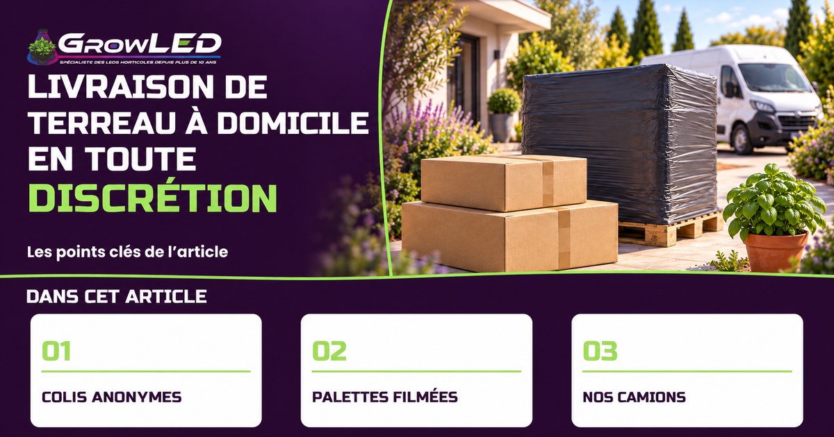 Livraison de terreau à domicile : colis anonymes et palettes partout en France